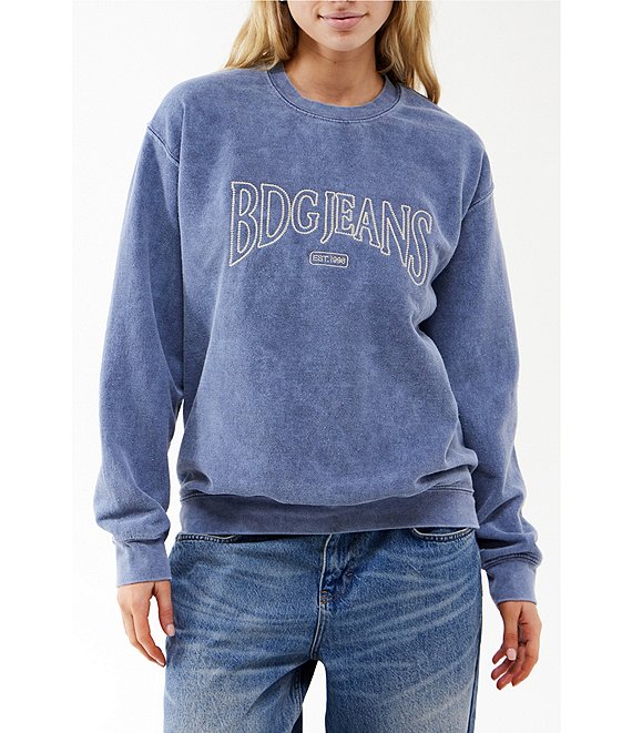 BDG Urban Outfitters Chain Stitch Acid Wash Sweatshirt