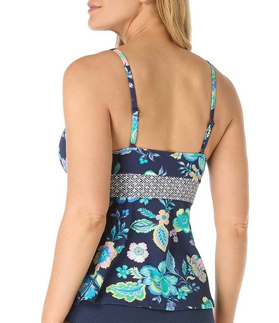 Beach House Diamond Meadows Adele Texture V-Neck Tankini Swim Top