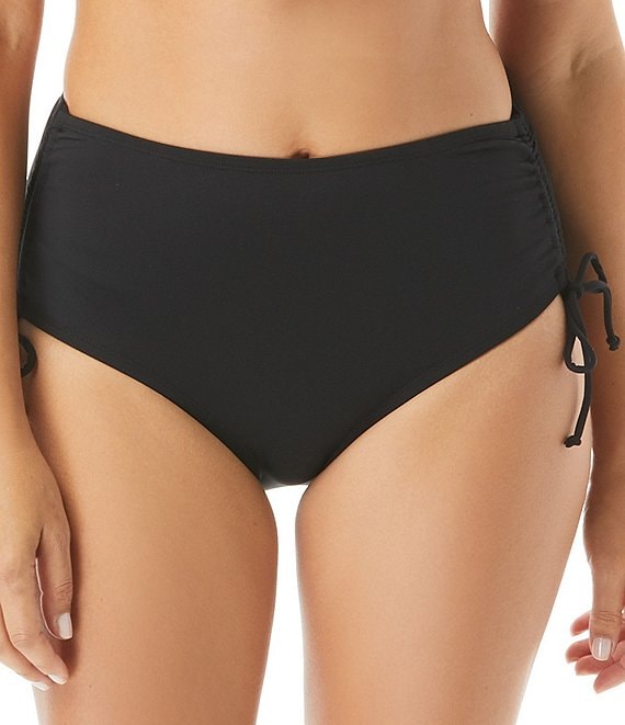 Color:Black - Image 1 - Hayden Solid Side Tie Bikini Swim Bottom