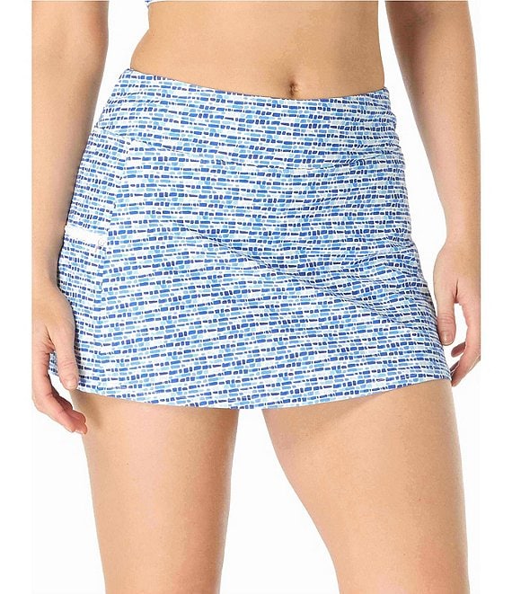 Beach House Shoreline Shells Skirted Swim Bottom