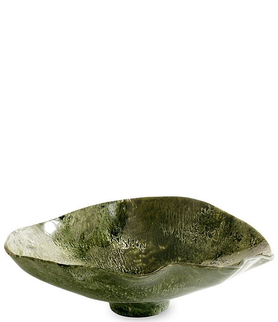 Beatriz Ball Resin Malachite Large Oval Bowl