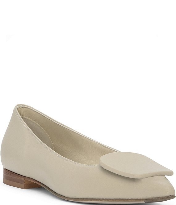 BEAUTIISOLES Blanche Leather Ballerina Dress Flats | Dillard's