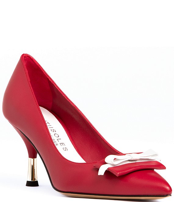 Red on sale pumps dillards