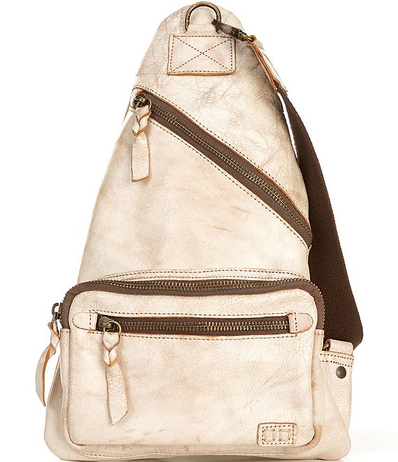 Womens leather sling backpack sale