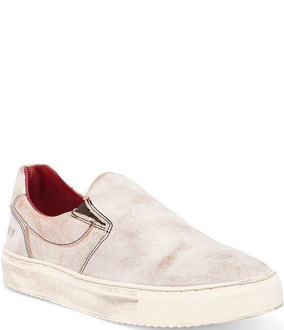 Color:Nectar Lux - Image 1 - Hermione Leather Distressed Slip On Sneakers