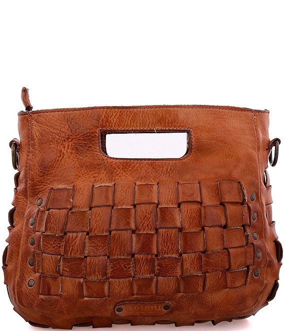 Bed Stu Keiki Leather Woven Checkered Crossbody Bag | Dillard's