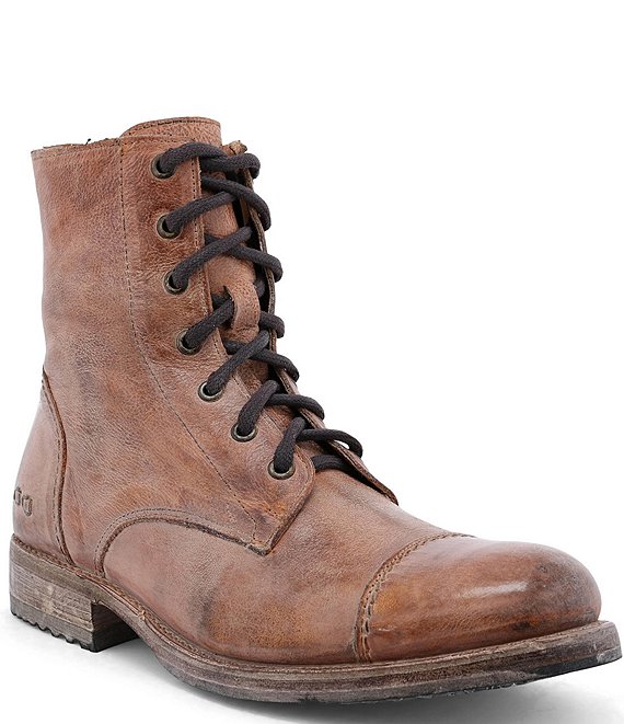 Bed Stu Men's Protege Distressed Leather Cap Toe Combat Boots | Dillard's