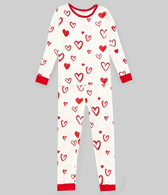 BedHead Pajamas Little/Big Girls 2T-12 Family Matching All My Love Heart  Print Two-Piece Pajama Set