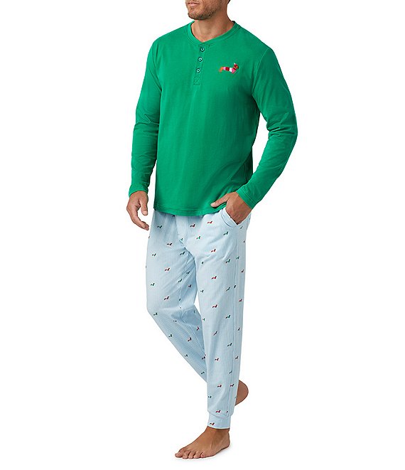 Long-Sleeve Top and Jogger Knit Pyjama Set, Regular