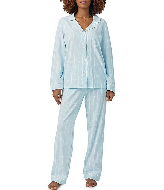 BedHead Pajamas Long Sleeve Notch Collar Tying the Knot Jersey Knit Pajama  Set | Dillard\'s