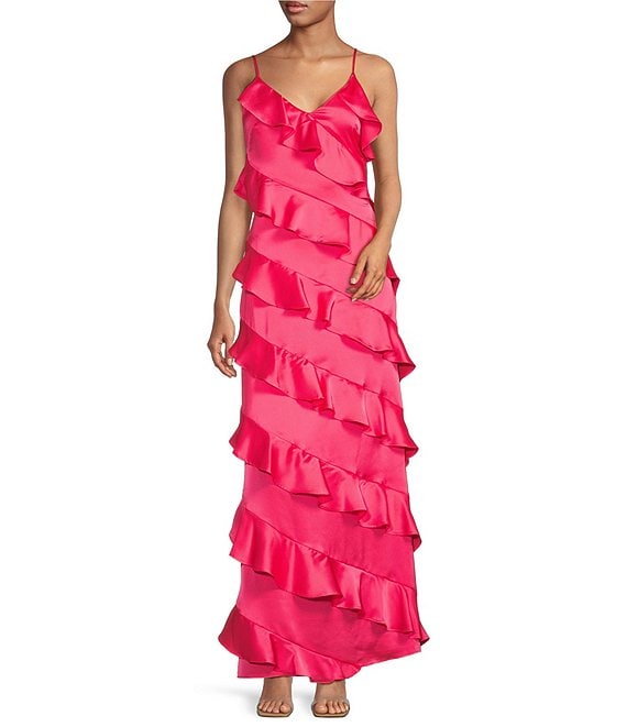 Badgley high quality Mischka satin party dress size 2