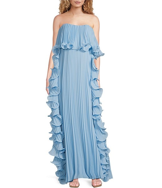 Lindsay Ruffle Detail Maxi Dress