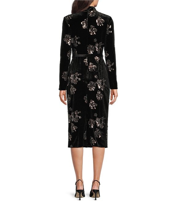 Belle by Badgley Mischka Mini Mock Neck Hadley Dress | Dillard's