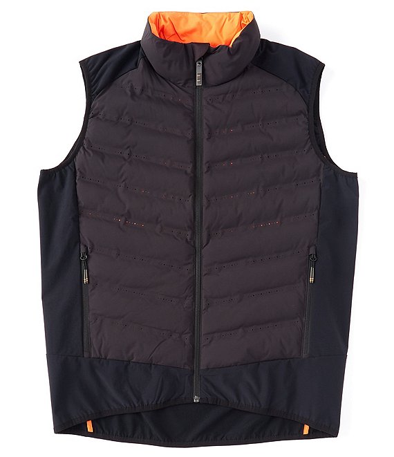 Color:Black - Image 1 - Sleeveless Bezoar Hybrid Vest