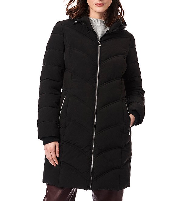 Bernardo quilted long outlet coat