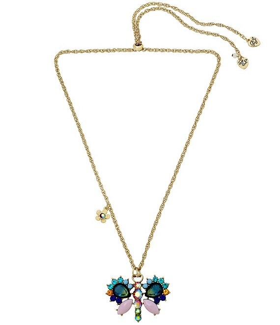 Betsey Johnson Butterfly Long Pendant Necklace | Dillard's