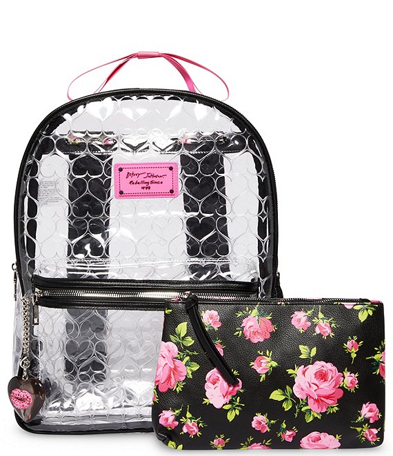 Betsey Johnson Clear Backpack With Pouch | Dillard's