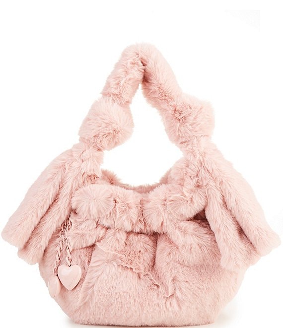 Betsey Johnson Pink Fur Shoulder popular Purse