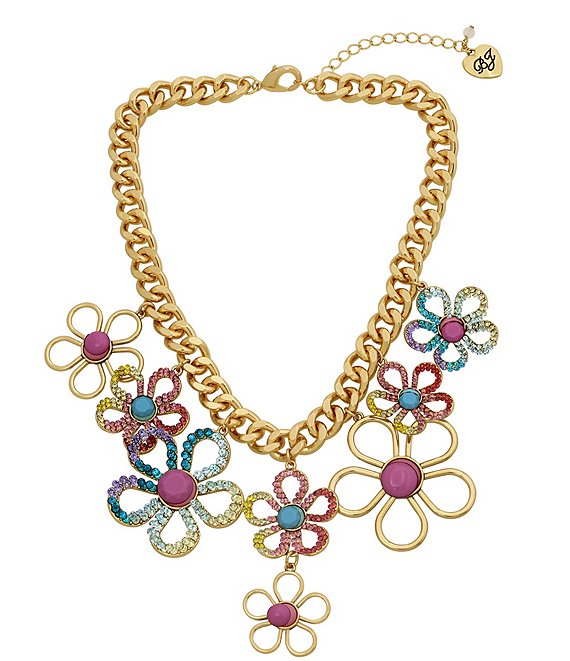 Betsey Johnson Flower Bib Statement Necklace | Dillard's