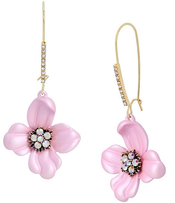 Betsey Johnson Flower Dangle Statement Drop Earrings | Dillard's