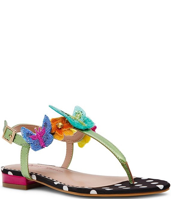Betsey Johnson Halie Butterfly Polka Dot Print T-Strap