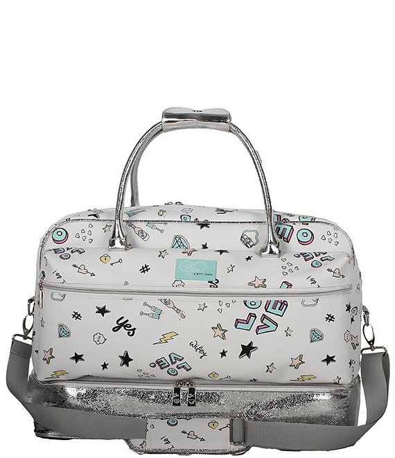 Betsey Johnson I Do Collection Printed Vegan PVC Drop Bottom Satchel Bag