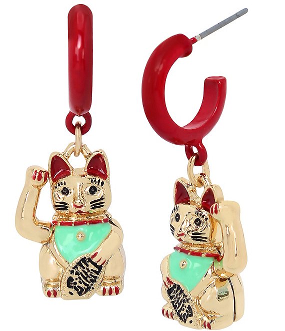 Betsey johnson clearance cat mermaid earrings