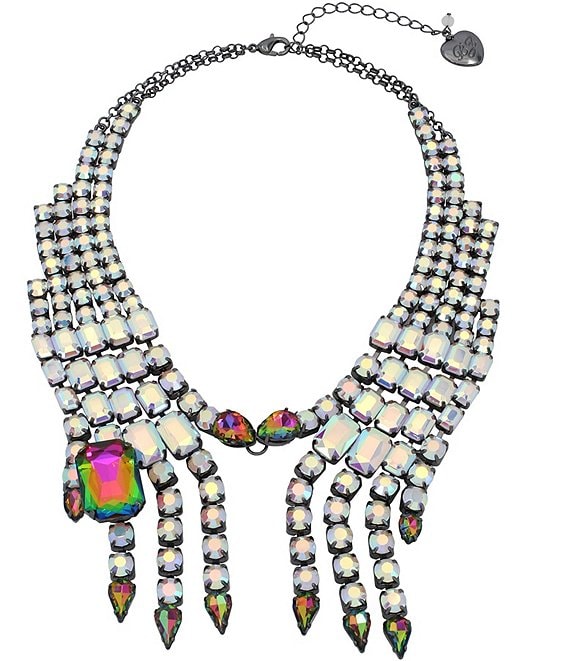 Betsey Johnson Rhinestone Skeleton Hand Statement Necklace Dillard s