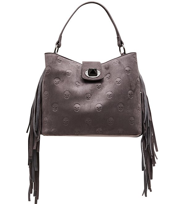 Betsey Johnson Skully Fringe Bucket Bag | Dillard's