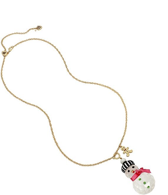 Betsey Johnson Snowman Convertible Ornament Long Pendant Necklace ...