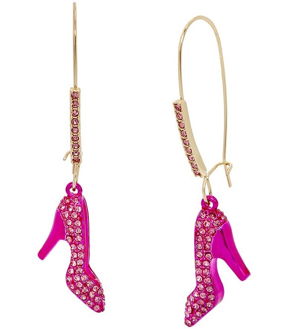 Betsey Johnson Sweetheart High Heel Dangle Statement Drop Earrings