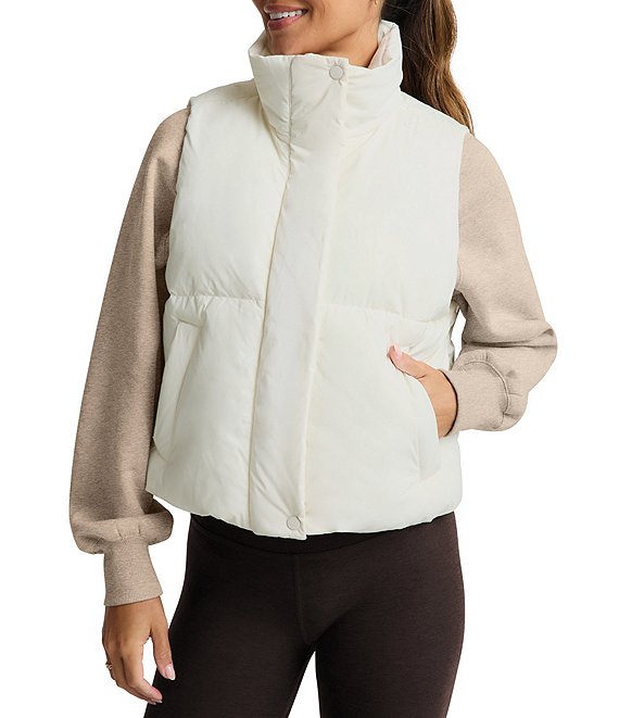 Beyond Yoga Up For It Puff Collared Mock Neck Sleeveless Vest