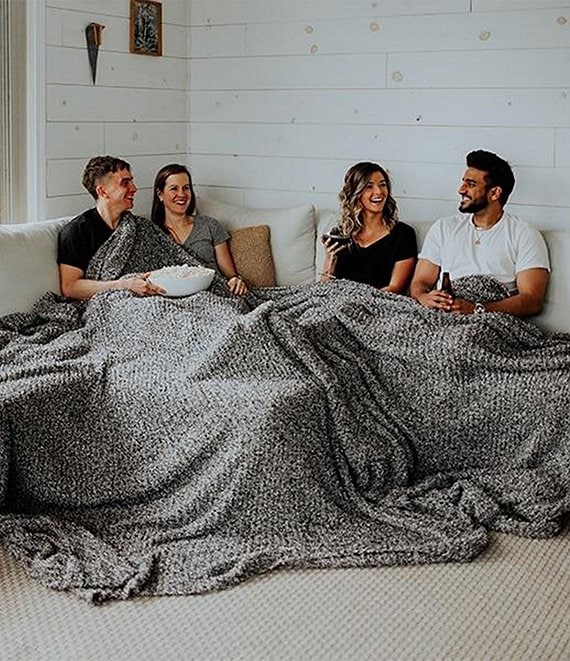 Big Blanket Co. Premier Plush™ Heathered Oversized Throw Blanket