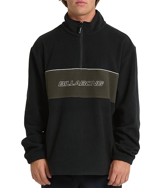 Billabong Blue Print Mock-Neck Quarter-Zip