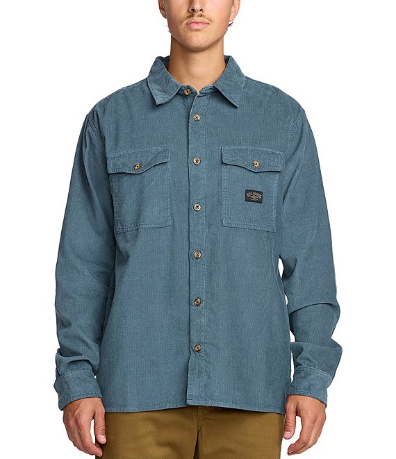 Billabong Bong Days Long Sleeve Plaid Flannel Shirt, Steel Blue - Image 1