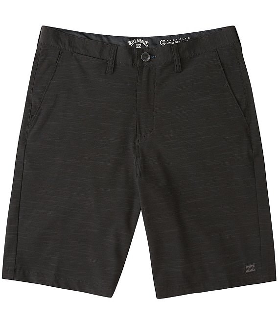 Color:Black - Image 1 - Crossfire Solid Slub Textured 21#double; Outseam Shorts
