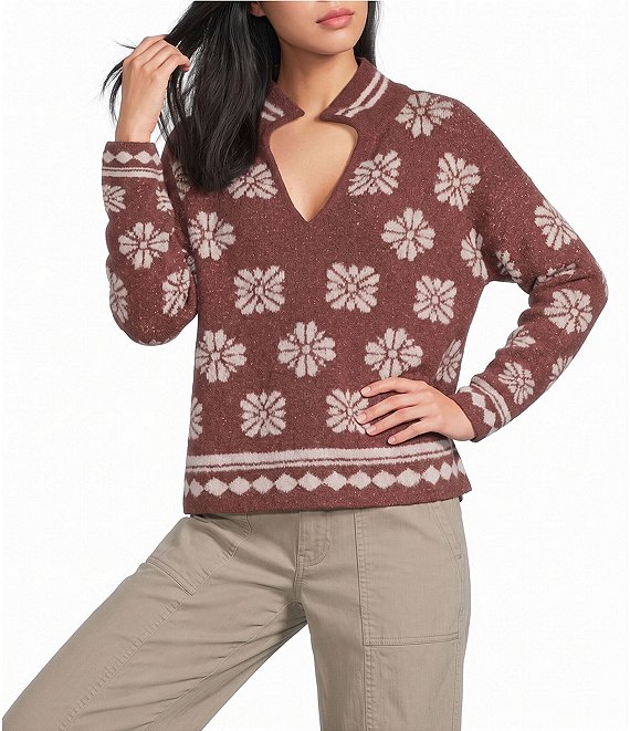 Billabong Early Days Patterned Long Sleeve Sweater