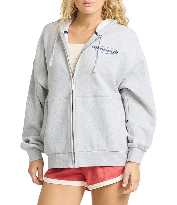 Billabong Jordyn Brushed Heathered Fleece Oversized Hooded Jacket