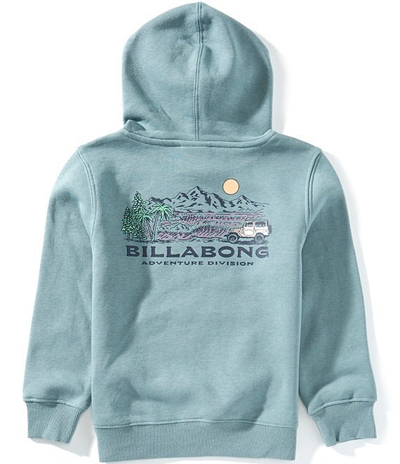 Billabong Little Boys Long Sleeve Compass Hoodie Pullover, Sea - Image 1
