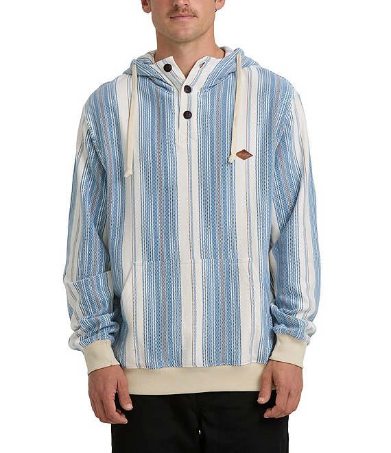 Billabong Rancho Long Sleeve Vertical Striped Hooded Pullover