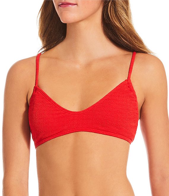 Billabong Solid Texture V-Neck Bralette Swim Top