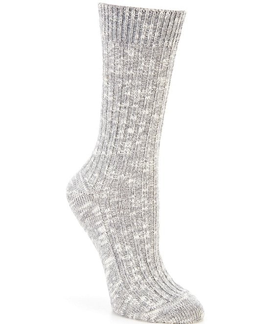 Color:Gray - Image 1 - Cotton Slub Socks