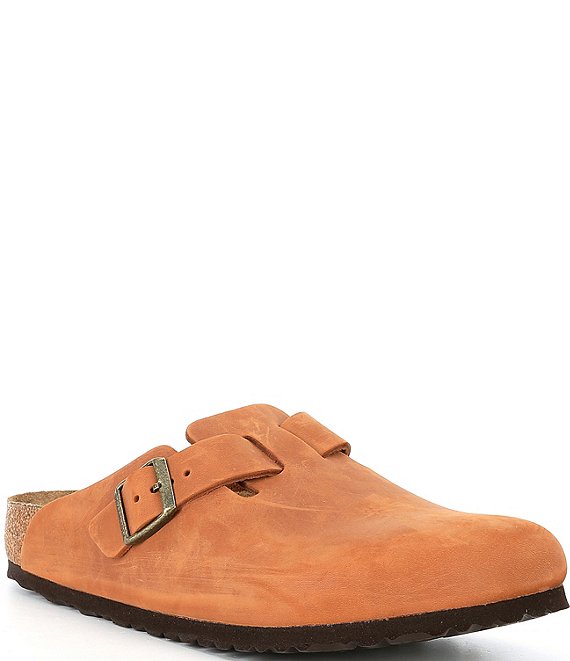 BIRKENSTOCK サンダル BOSTON OILED LEATHER Birkenstock Men's Boston Oiled Leather Slip On Clogs | Dillard's