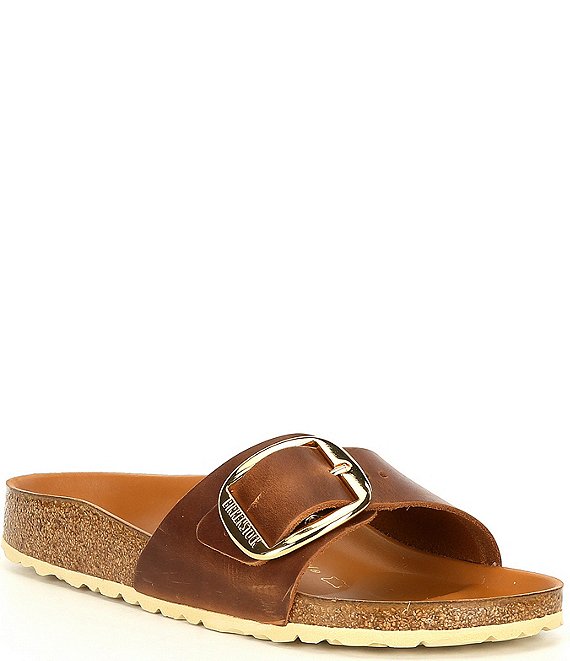 Birkenstock Women's Madrid Big Buckle Detail Oiled Leather