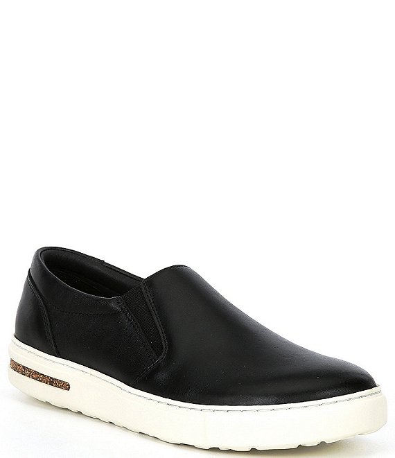 Color:Black - Image 1 - Women's Oswego Leather Slip-On Sneakers