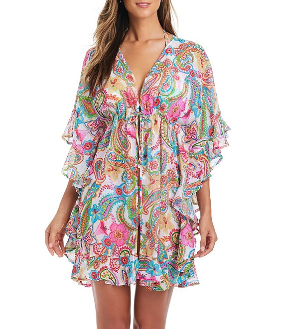 Maldives Chiffon Print Cover-Up Dress Maldives Chiffon Print Cover-Up Dress