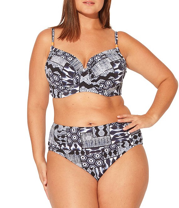 dillards plus size swimwear