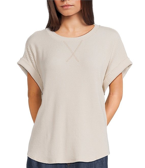 Blu Pepper Knit Short Sleeve Top