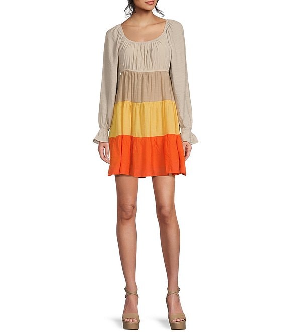 Dillards orange dress clearance