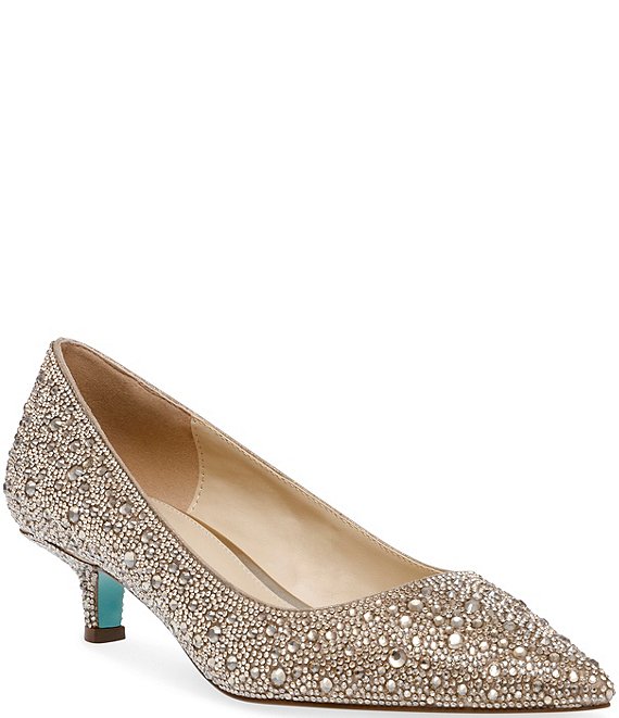 betsey johnson rhinestone pumps